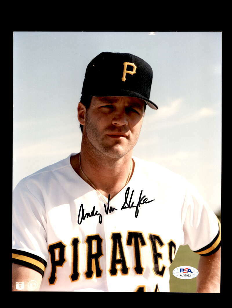 Andy Van Slyke PSA DNA Cert Signed 8x10 Photo Poster painting Pirates Autograph