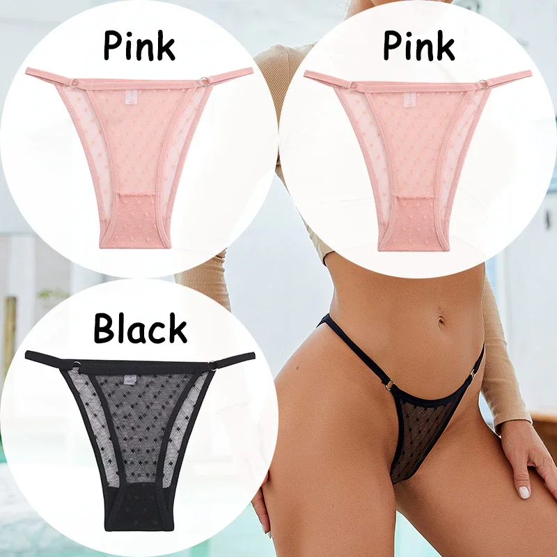 Billionm Panties Lace G-string Thong Women's Underwear Mesh Transparent Lingerie Low-Waist Female Briefs Soft Women's Underpants