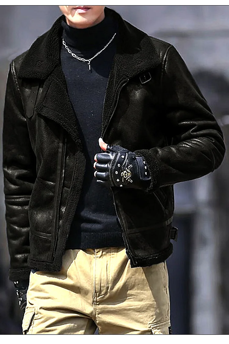 Casual Chamois Long Sleeve Thickened Jacket