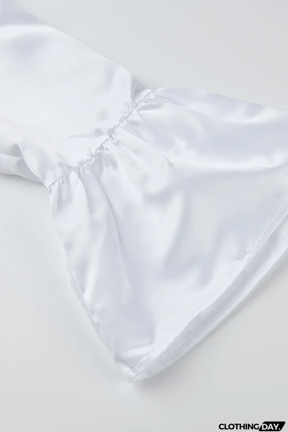 White Casual Solid Flounce O Neck Cake Skirt Dresses