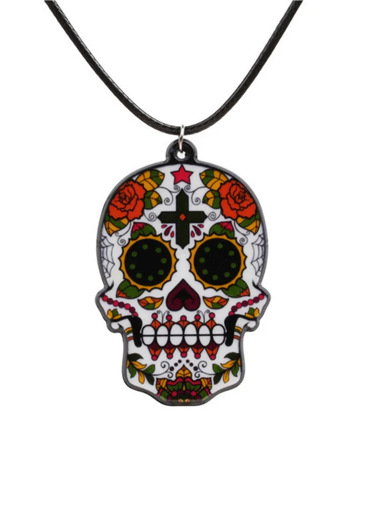 Day Of The Dead Sugar Skull Necklace