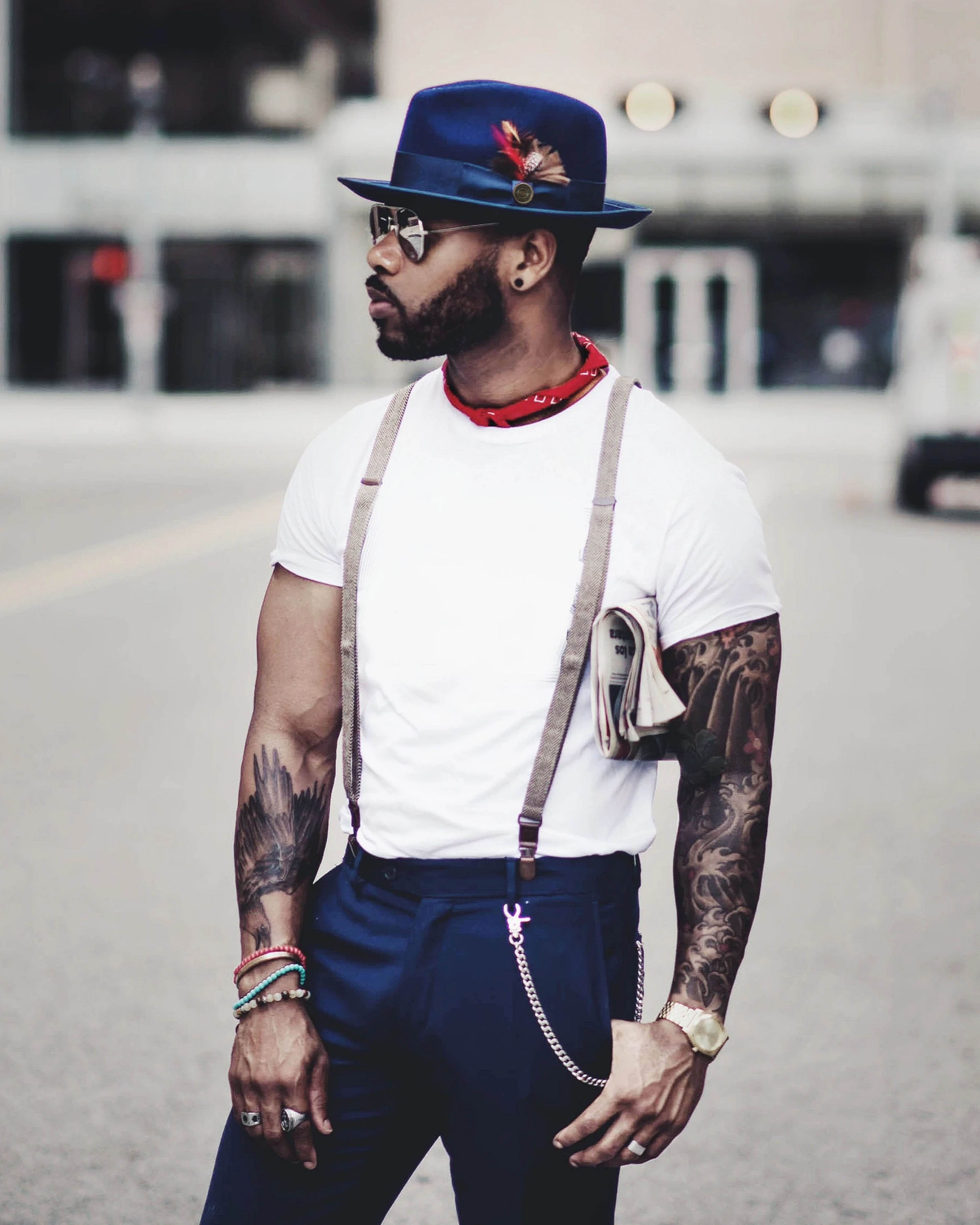 HatsFashion Bikary Fedora &ndash; Navy [Fast shipping and box packing]