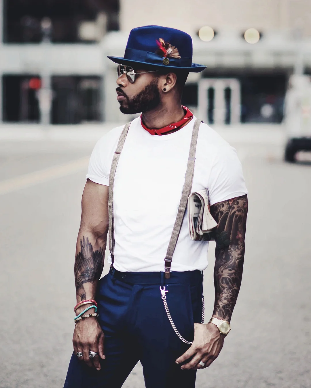 HatsFashion Bikary Fedora &ndash; Navy [Fast shipping and box packing]