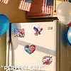 4pcs America 250th Anniversary DIY Diamond Art Magnets Kit Diamond Art Refrigerator Magnet Rhinestones Refrigerator Magnetic Sticker for Adult Beginners DIY Home Office Decor (01)
