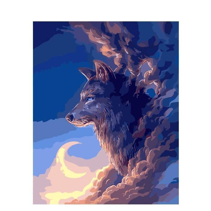

Wolf In The Clouds – Paint By Numbers - 40*50CM, 501 Original