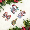 4Pcs Acrylic Special Shaped Christmas DIY Diamond Art Brooch Kit