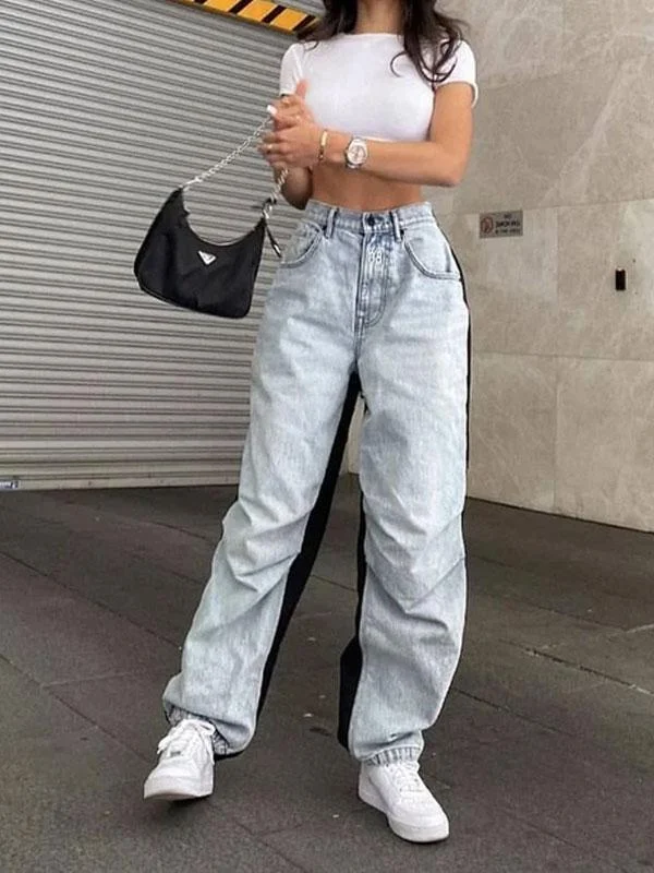High waist wide leg jeans