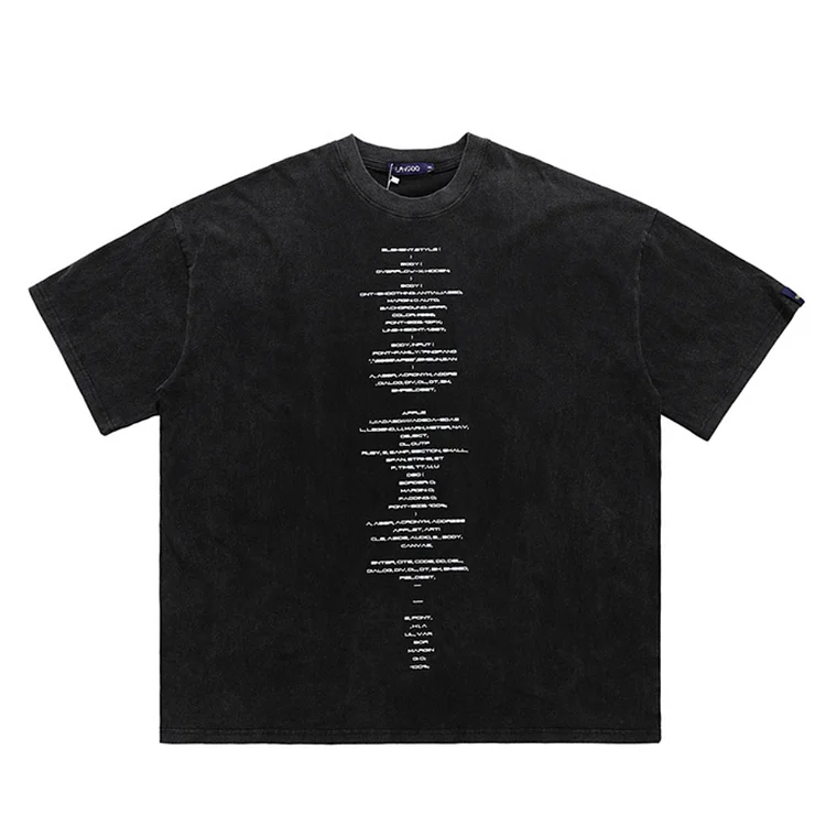 Vintage Washed-out Print Dropped Shoulder Oversized Men Hip Hop T-Shirt at Hiphopee