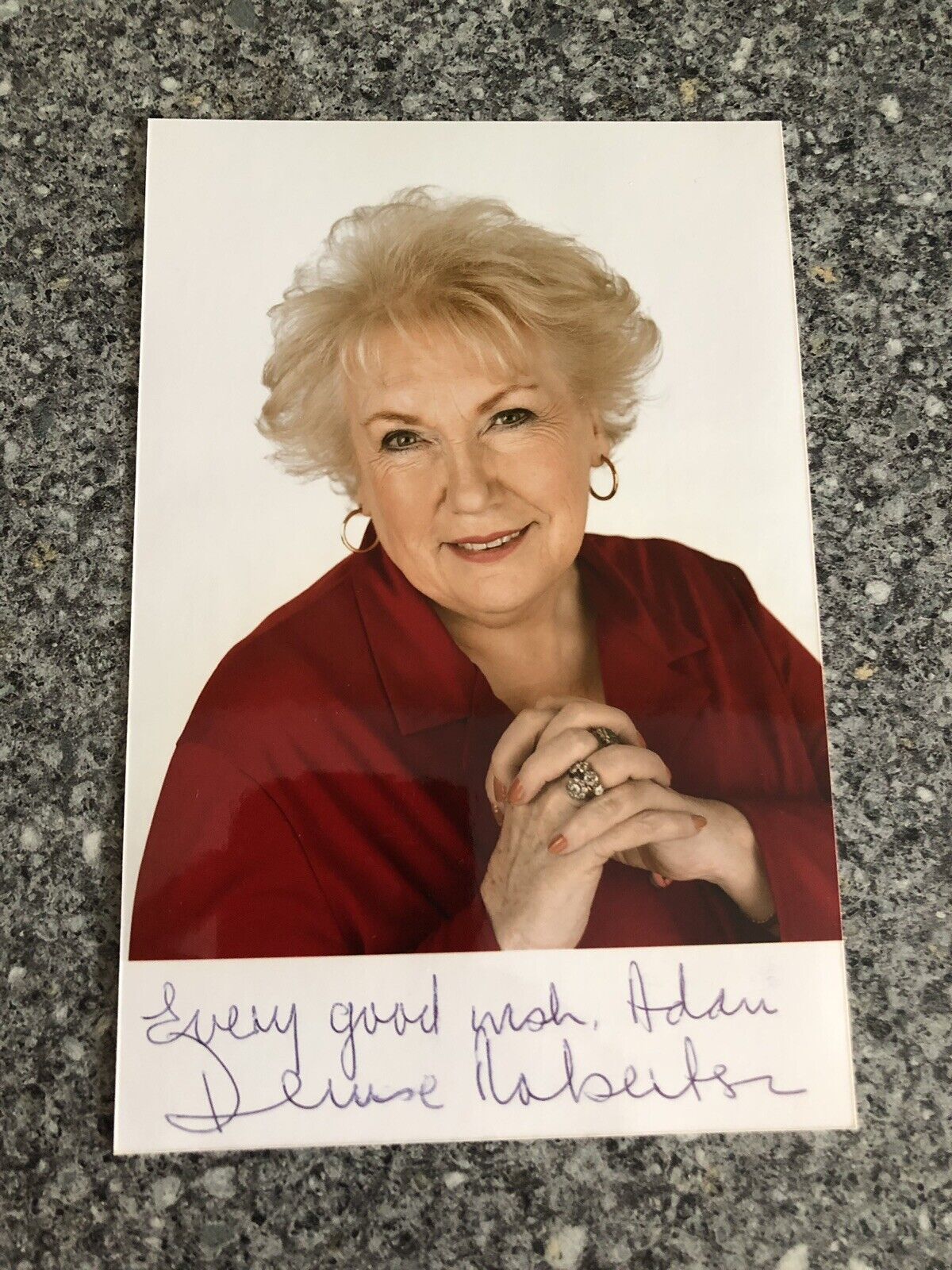 DENISE ROBERTSON (THIS MORNING) SIGNED Photo Poster painting