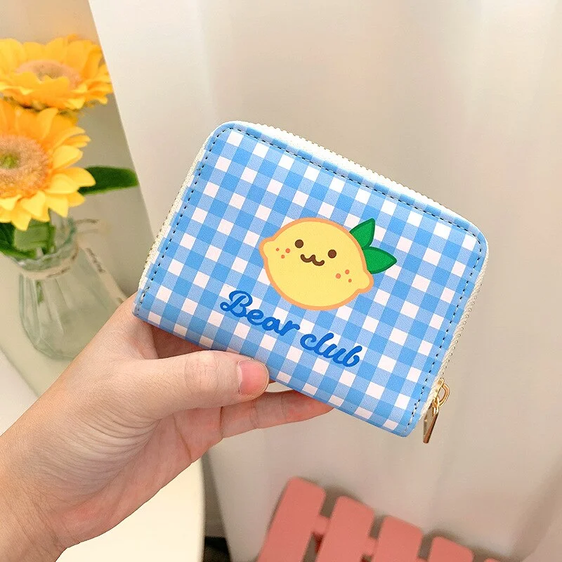 Short Cute Wallet Korean Cartoon Cute Bear Small Mini Coin Wallet Purse Clutch Card Cash Organizer Money Bag Purse Wallet
