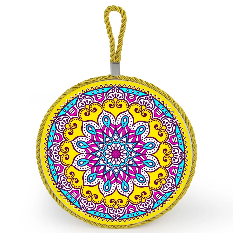 Factory Supply Thermal Transfer Printing 17cm Mandala Ceramic Heat Insulation Pot Mat Home Pot Mat European Style