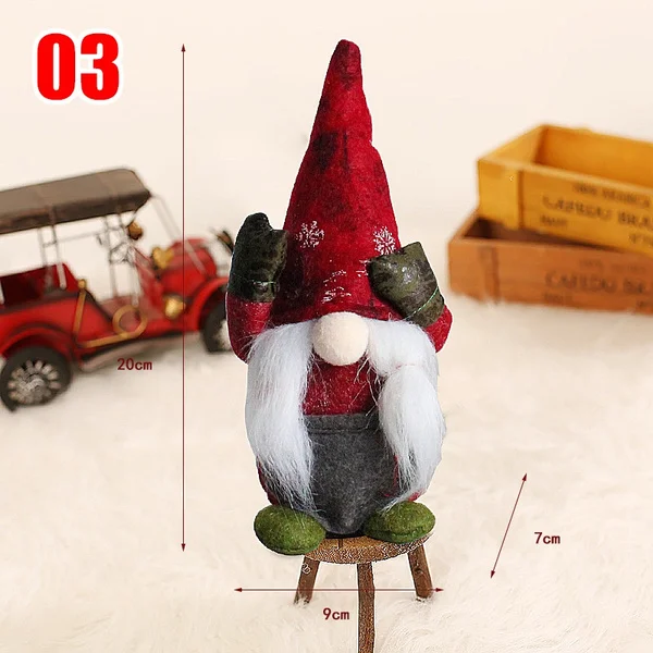 34Styles Elf Doll Ornaments Gnomes Dwarf Rudolph Faceless Plush Doll Santa Claus Swedish Tomte Dwarf