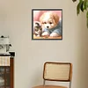 Diamond Painting-5D Full Round Drill Cat and Dog