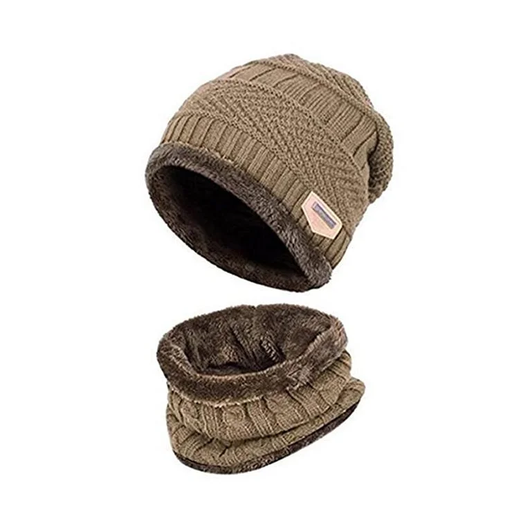 Warm Beanie Cap With Scarf Unisex shopify Stunahome.com