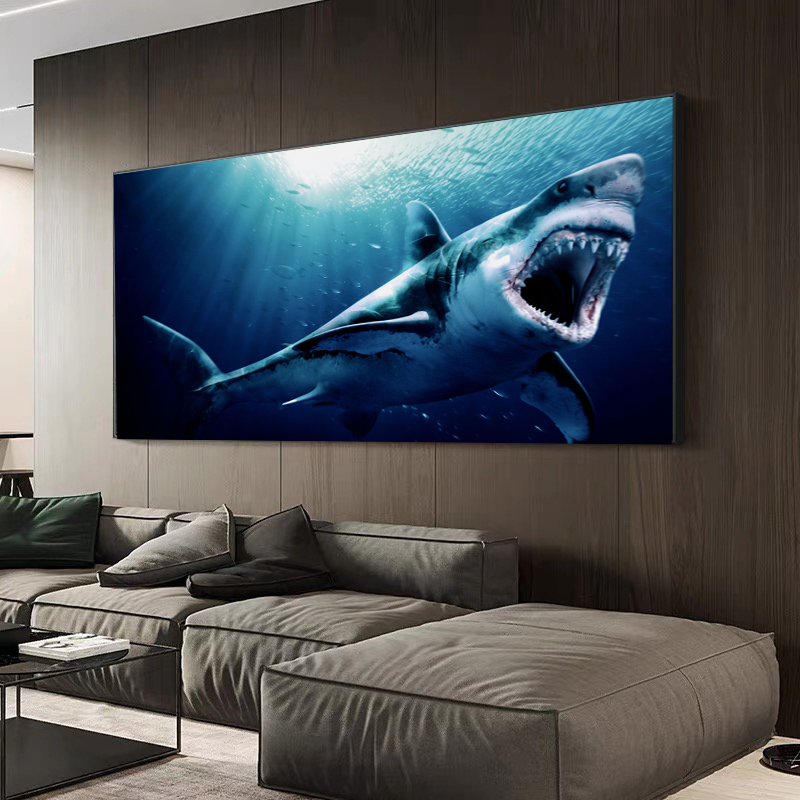 Modern large canvas shark Canvas Wall Art