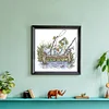Fishing - 14CT Stamped Cross Stitch 17*17cm/6.69*6.69in(Brand)