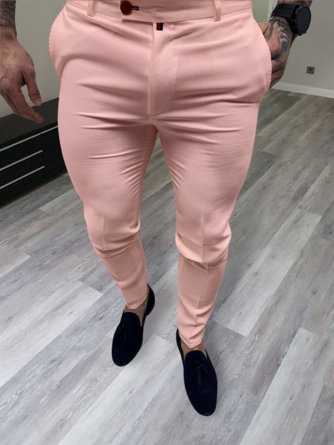 Men's Elegant Pink Pants
