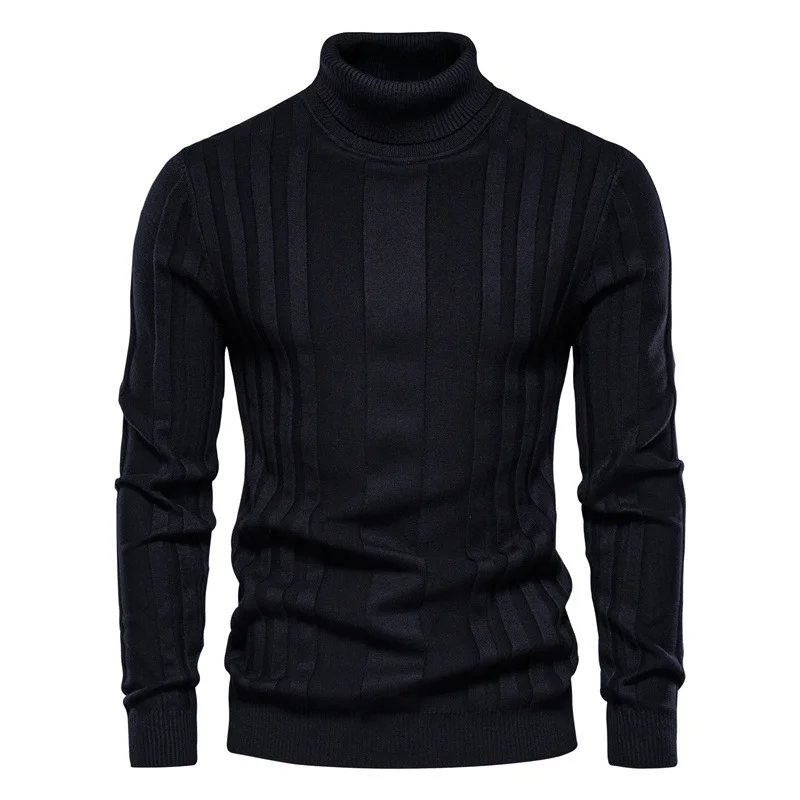 Men's Turtleneck Solid Color Pullover