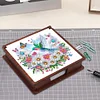 (US Local)Wooden 5D Diamond Painting Kit Note Box DIY Diamond Art Notepad Box (Bird)