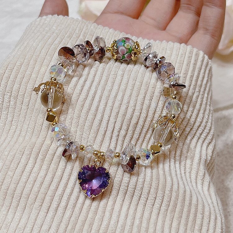 Glass flower ball bracelet KERENTILA
