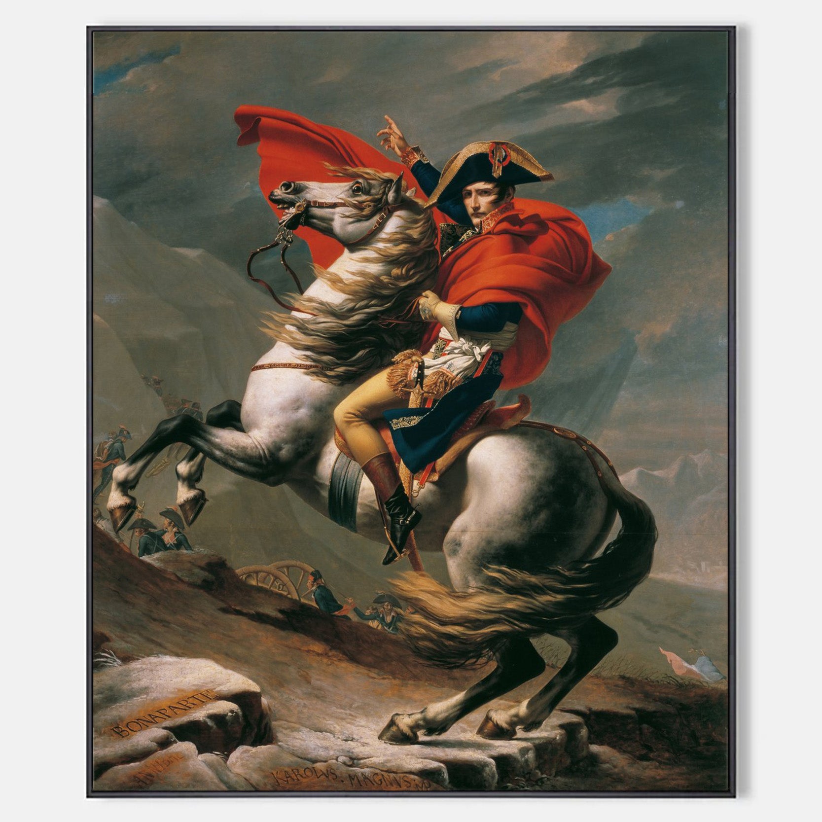 Arabelart Napoleon Crossing the Alps by Jacques-Louis David - Famous Art Reproduction