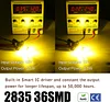 KISLED Super Bright 3000lm 2504,PSX24W,12276 LED Fog Lights Bulbs DRL High Power 2835 Chips with Projector Lens Replacement for Cars Trucks,Gold Yellow