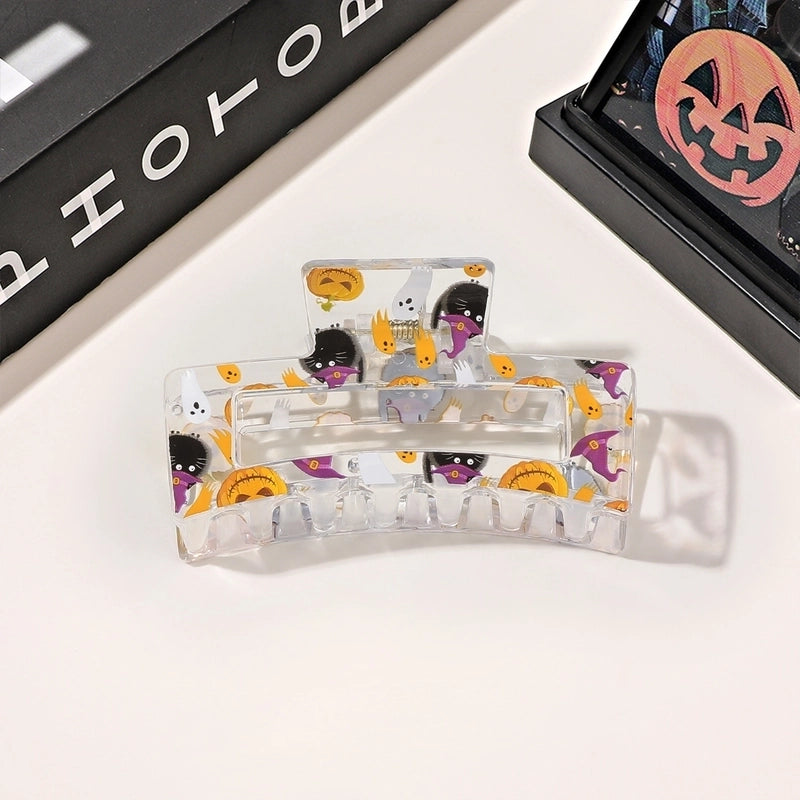 Halloween Minimalist Classic Style Women’s Spider Web Skull Plastic Hair Claws