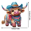 >SALE<Acrylic Special Shaped Needle Western Cattle 5D DIY Diamond Art Tabletop Decor
