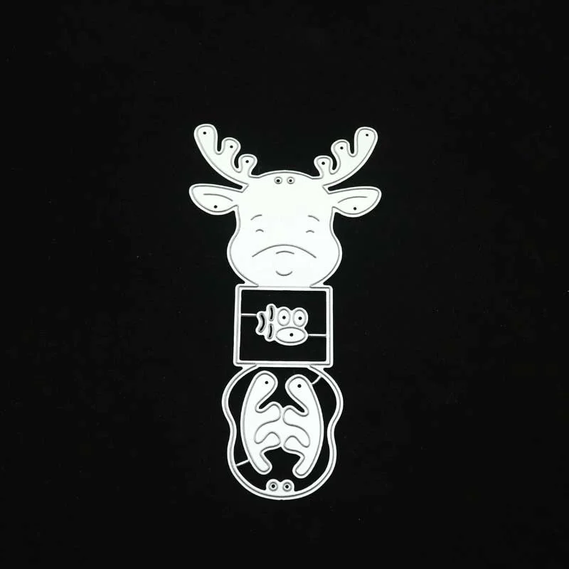 Merry Christmas 14.8*7.5cm Christmas deer box Metal Cutting Dies Embossing Paper Making Card Decorative Crafts New Dies 2020