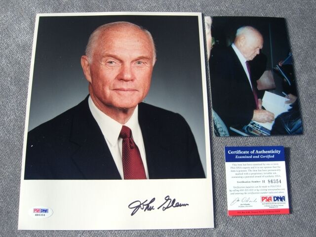 John Glenn Rare! IP signed 8x10 PSA/DNA PROOF!!