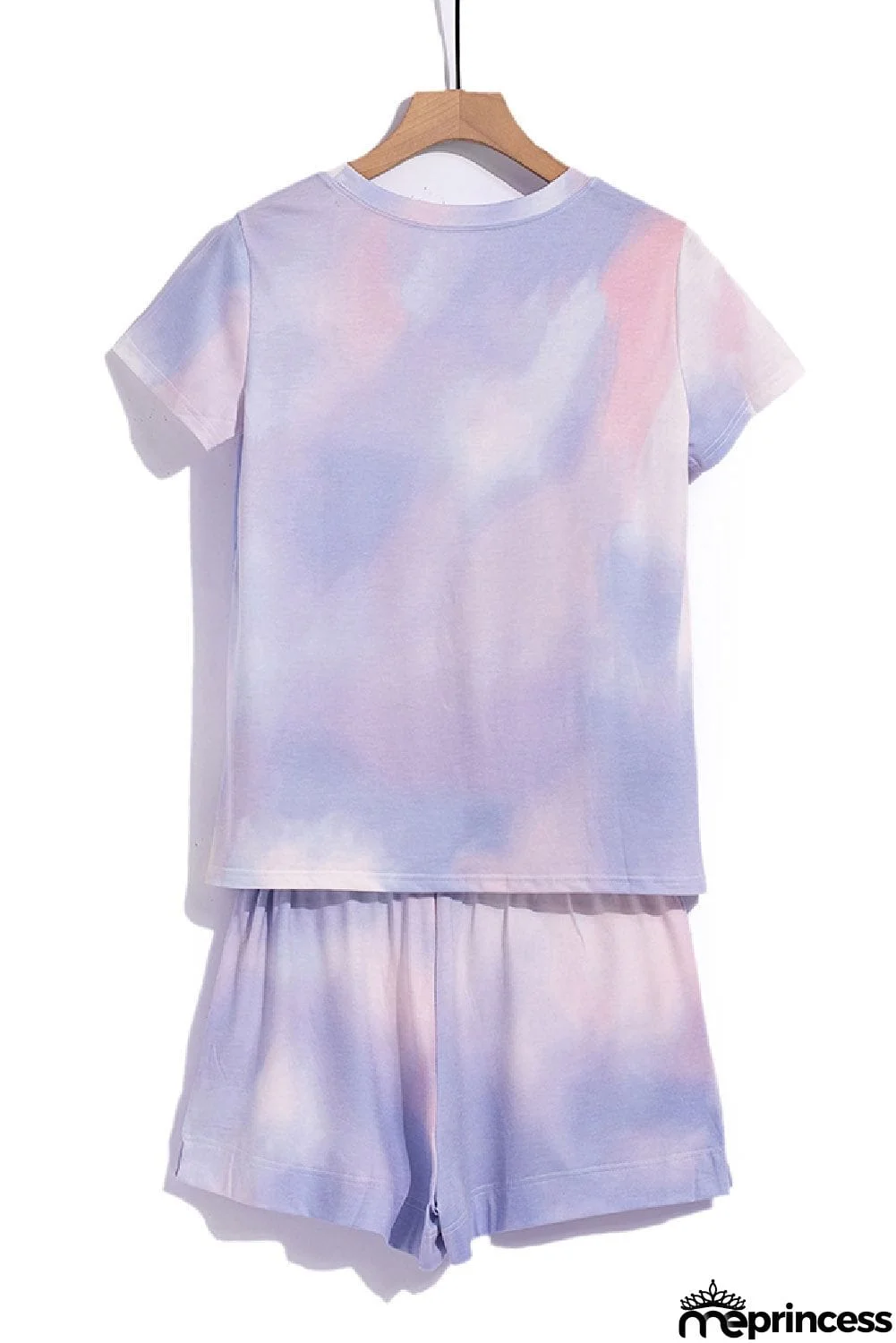 Pink Purple Tie Dye Short Lounge Set