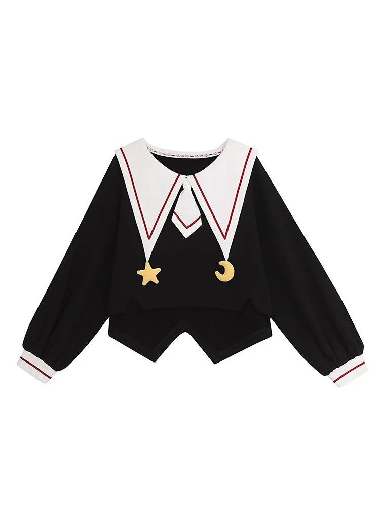 Black/Pink Cardcaptor Sakura Sailor Sweatshirts SP16549