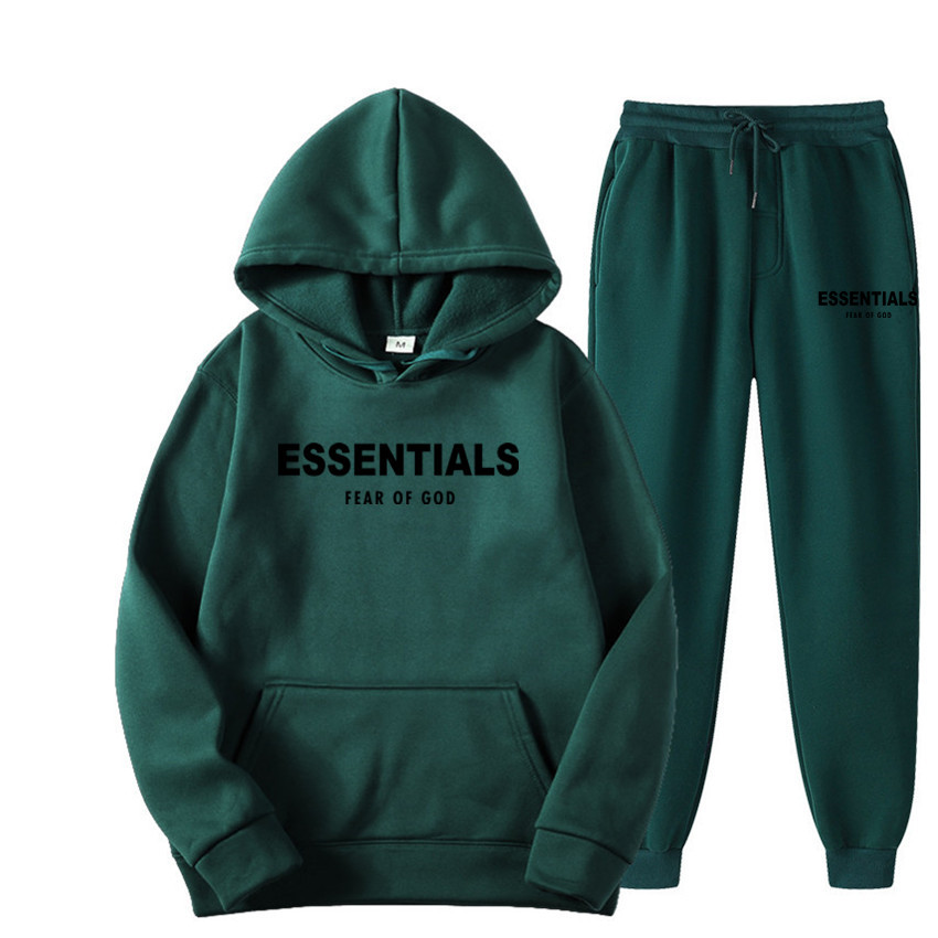  ESSENTIALS Sweater Fear of God Hoodie Suit - BlackLetters