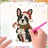 10PCS DIY Pearl Diamond Painting Christmas Fridge Magnets, Sparkling Rhinestone Refrigerator Magnet Craft Kit for Home Decor & Gifts