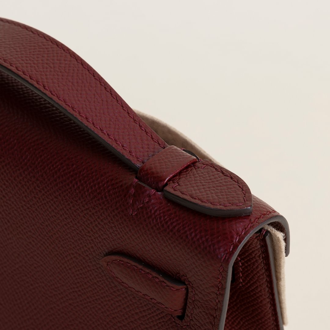 Kelly pochette Epsom 55 Rouge H GHW