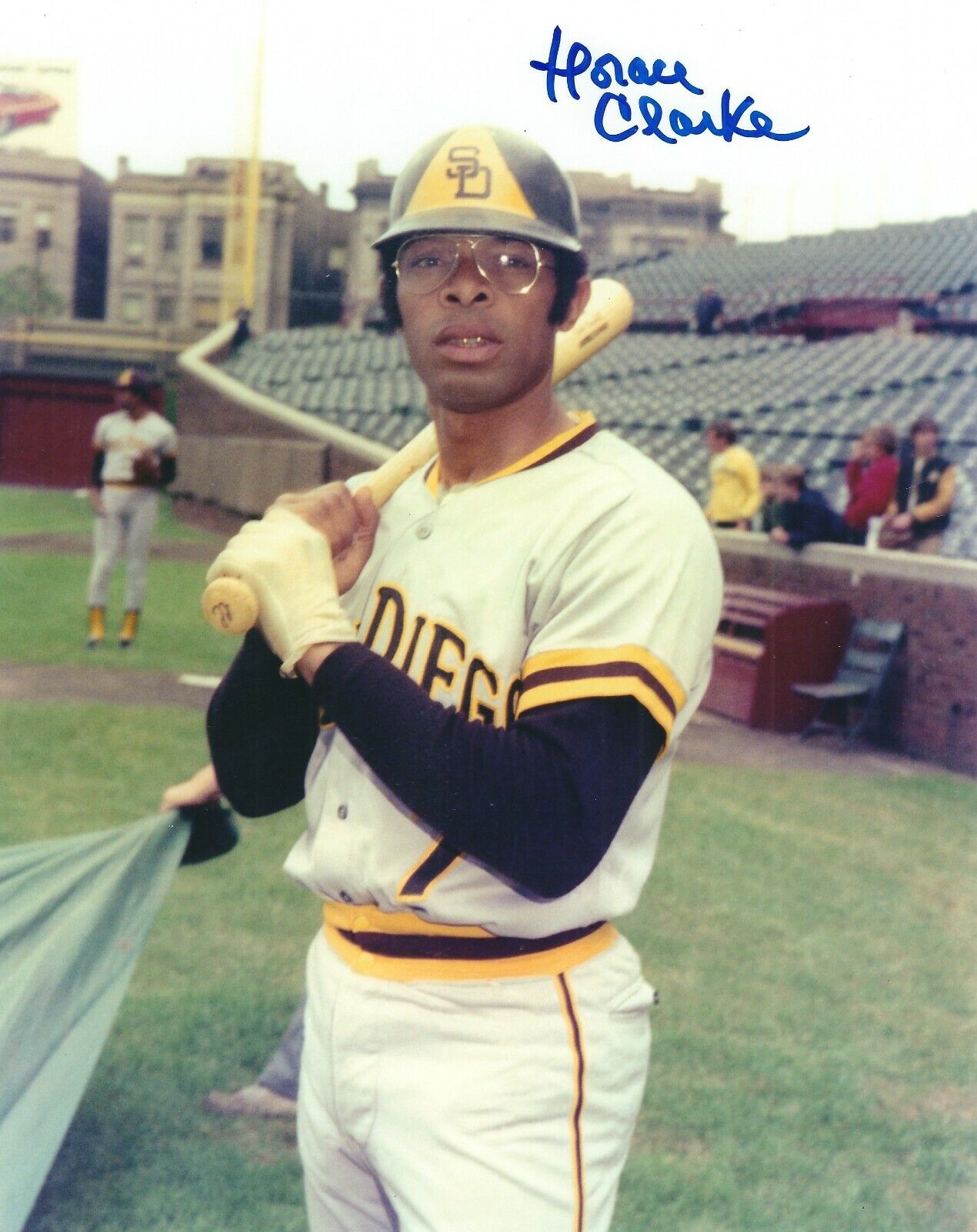 Autographed HORACE CLARKE San Diego Padres 8x10 Photo Poster painting- COA