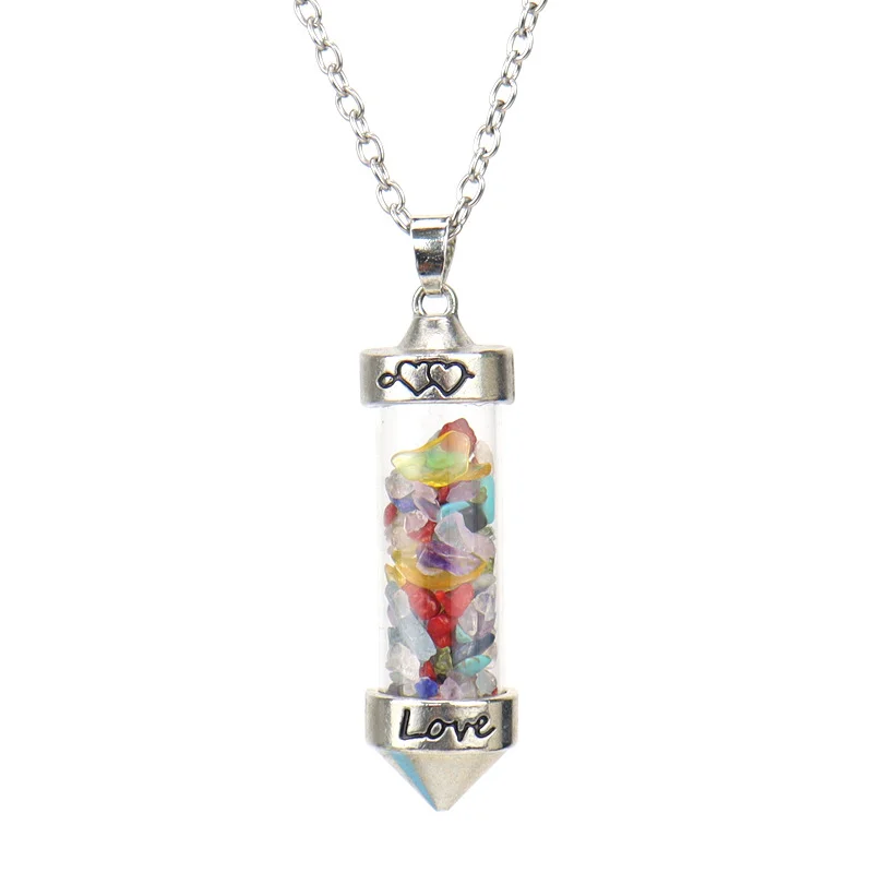 Natural crystal stone necklace 14