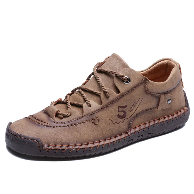 ArmandoTM - Vintage Leather Hand-stitching Casual Shoes With Supportive ...