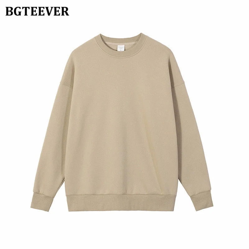 BGTEEVER Winter Thicken Fleece Loose Women Pants Trousers 2021 Casual Drawstring Cotton Warm Female Sweatpants Ladies Pantalon