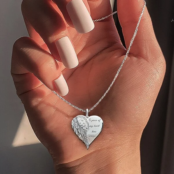 🔥Last Day Promotion 70% OFF"A Piece of my Heart has Wings"Pendant Necklace