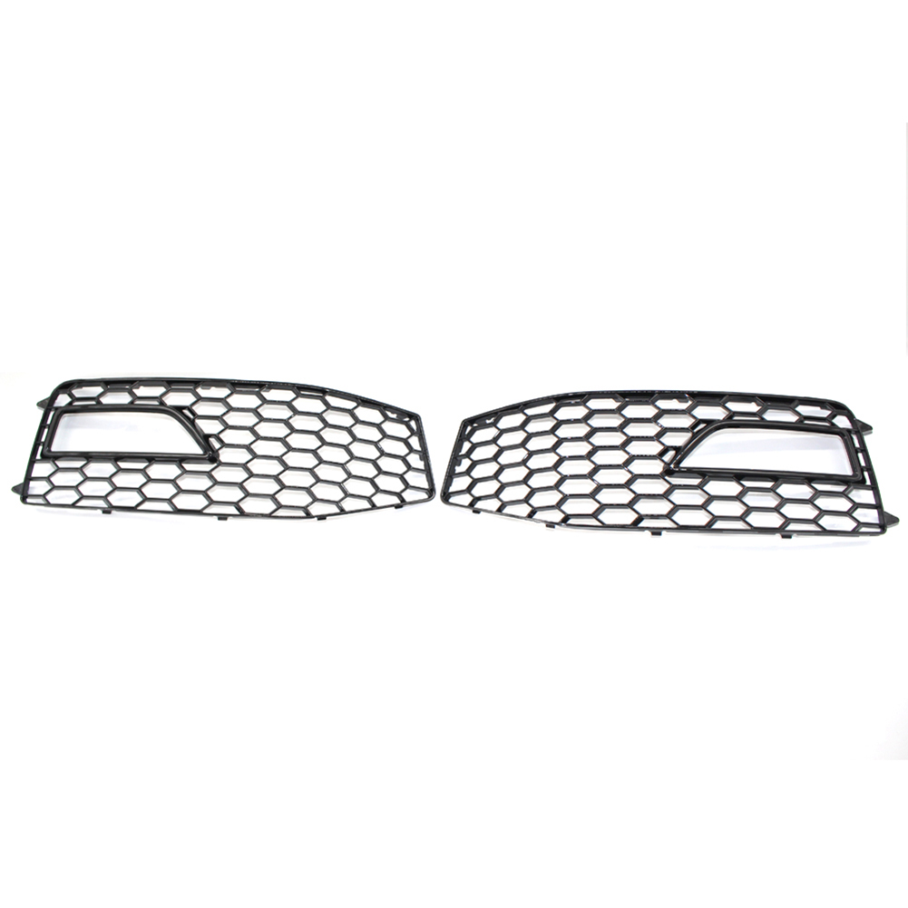 

1 Pair Front Bumper Mesh Grille Fog Lamp Cover for Audi A4 B8.5 S4 13-15, 501 Original