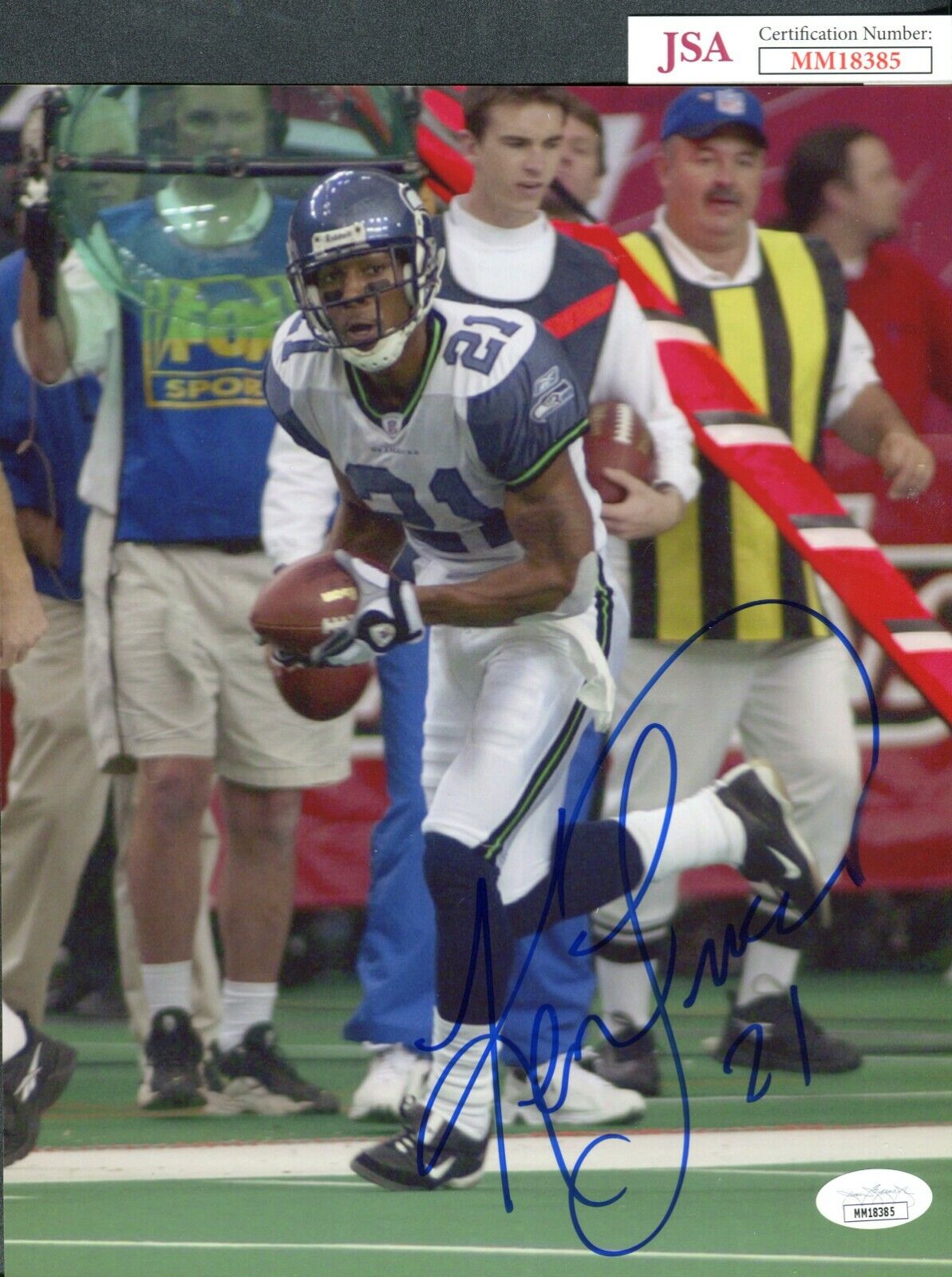 JSA Ken Lucas Autographed Signed AUTO 8x10 Photo Poster painting Seattle Seahawks TRB 593