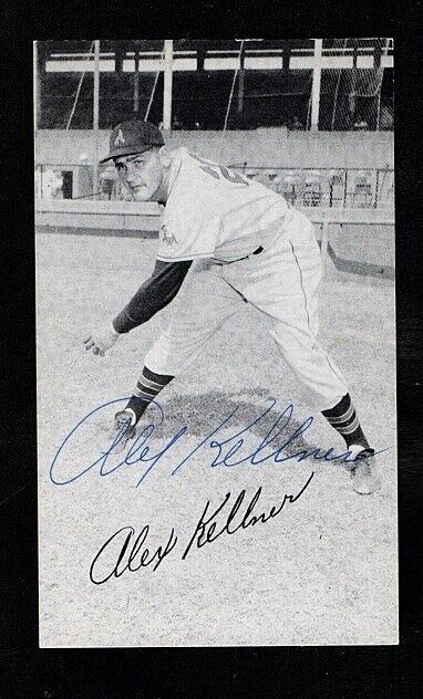 1952 ALEX KELLNER-PHILADELPHIA A'S AUTOGRAPHED POSTCARD SIZED Photo Poster painting-(d.1996)