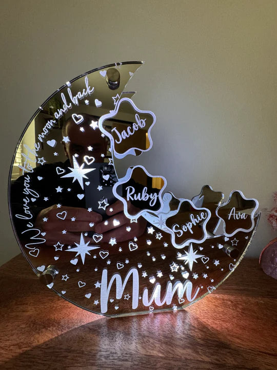 Loveyoufancy 🔥Mother's Day Sale🔥Our Celestial Mum Moon Light-A Personalised Glow of Motherhood