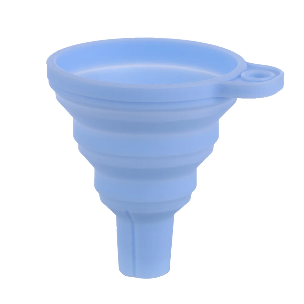 Protable Mini Silicone Foldable Liquid Funnel Hopper Kitchen Tool Gadget