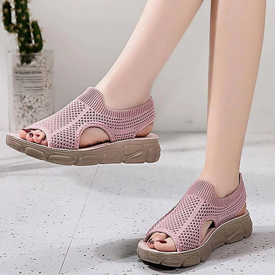 Hollow-out Platform Orthopedic Sandals