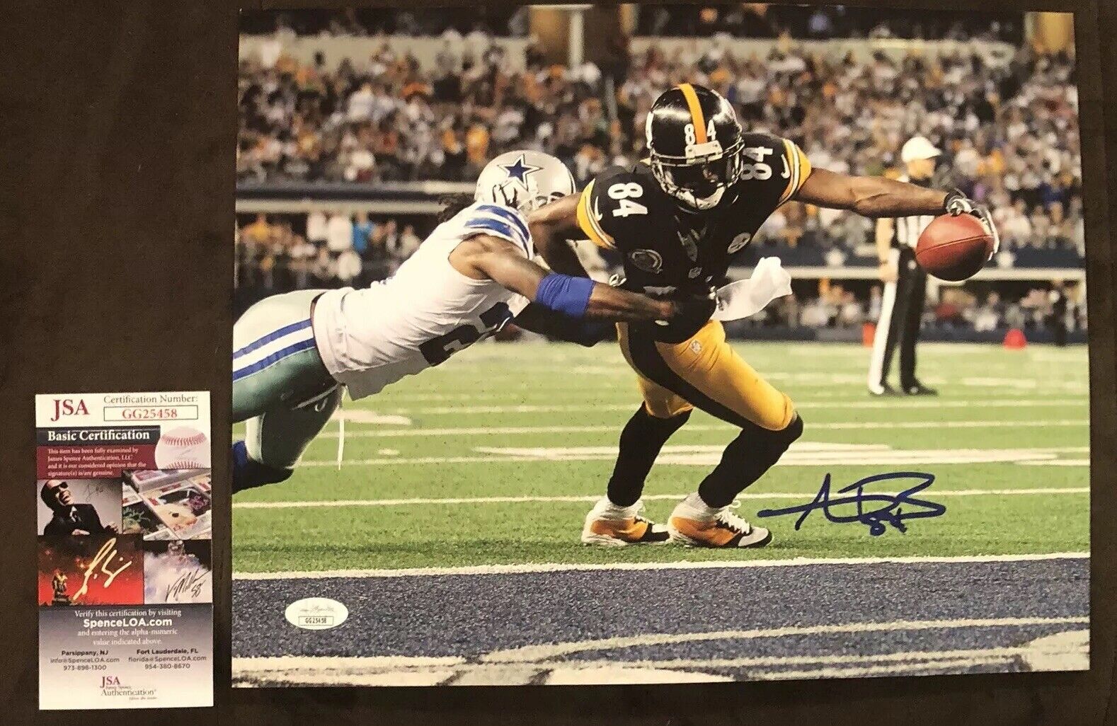 ANTONIO BROWN signed autograph 11x14 Photo Poster painting STEELERS CENTRAL MICHIGAN JSA COA