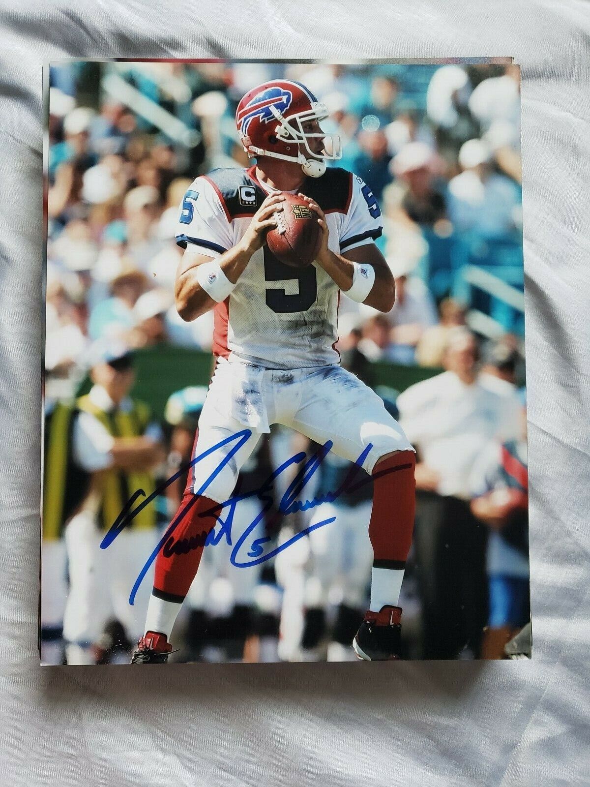 TRENT EDWARDS BUFFALO BILLS SIGNED AUTOGRAPHED 8X10 Photo Poster painting COA FOOTBALL