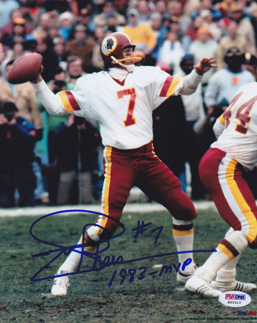 Joe Theismann SIGNED 11x14 Photo Poster painting + 1983 MVP Redskins PSA/DNA AUTOGRAPHED