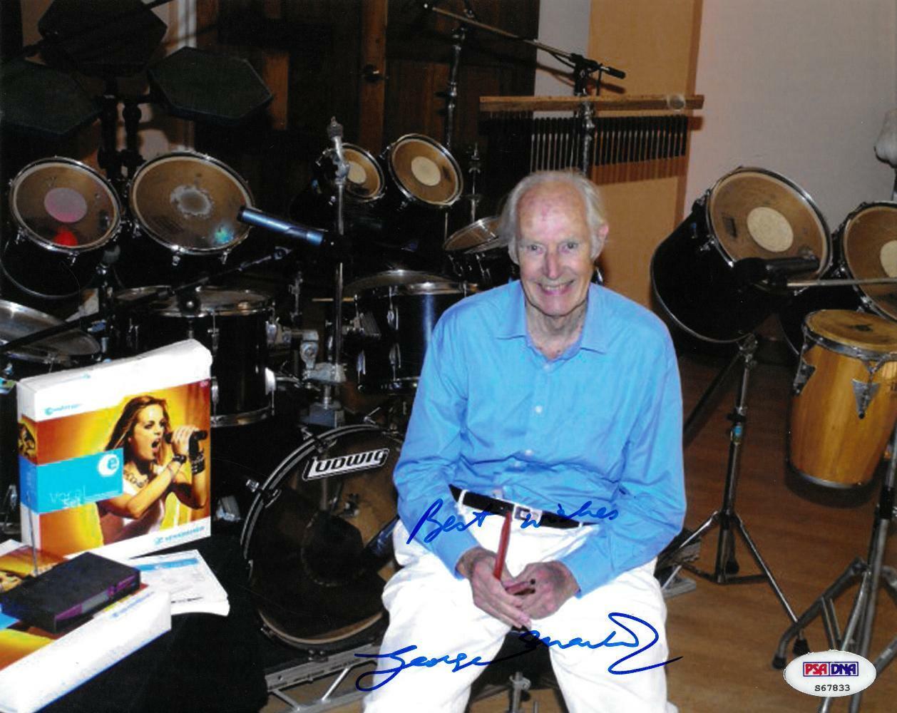 George Martin (Beatles Producer) Signed Autographed 8x10 Photo Poster painting PSA/DNA #s67833